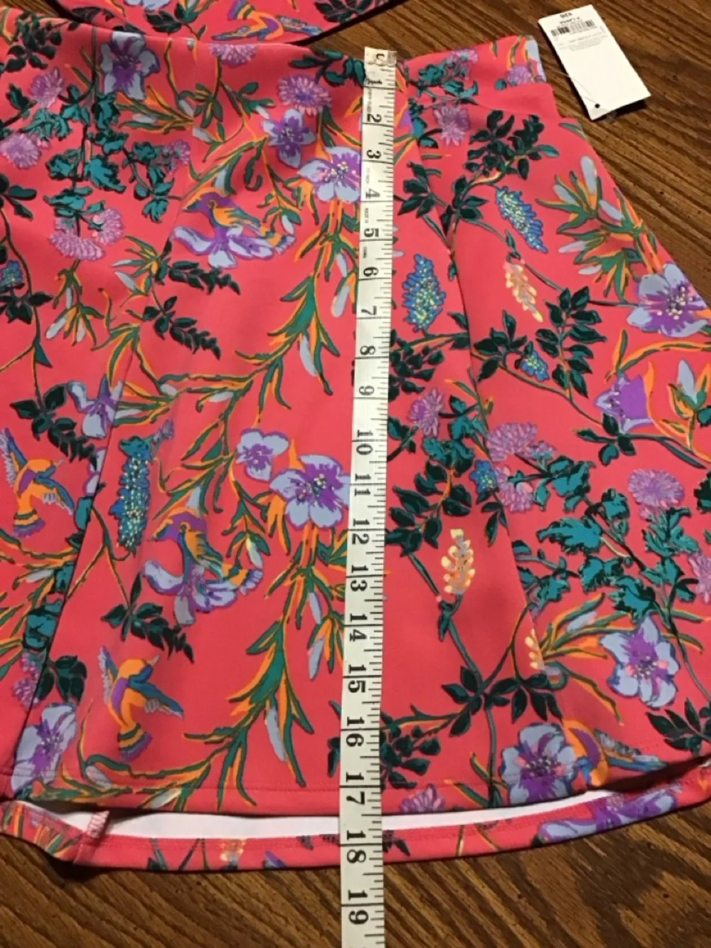 Floral Coral A-Line Women's Skirt and top NWT size XL